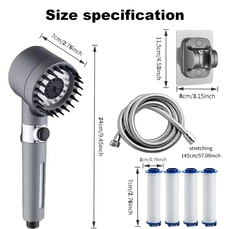 3 Modes Shower Head
