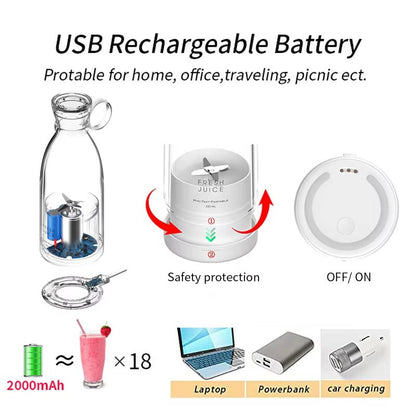350ML Electric Juicer Blender Mixer USB